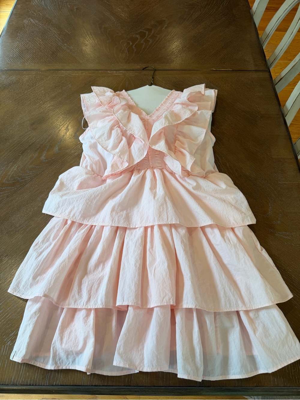 Simply Southern Pale Pink Tiered Ruffle Dress